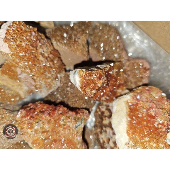 Natural Vanadinite Druzy Cluster With Barite Grade AAA Moroccan Mystery Crystal. - Picture 10 of 12